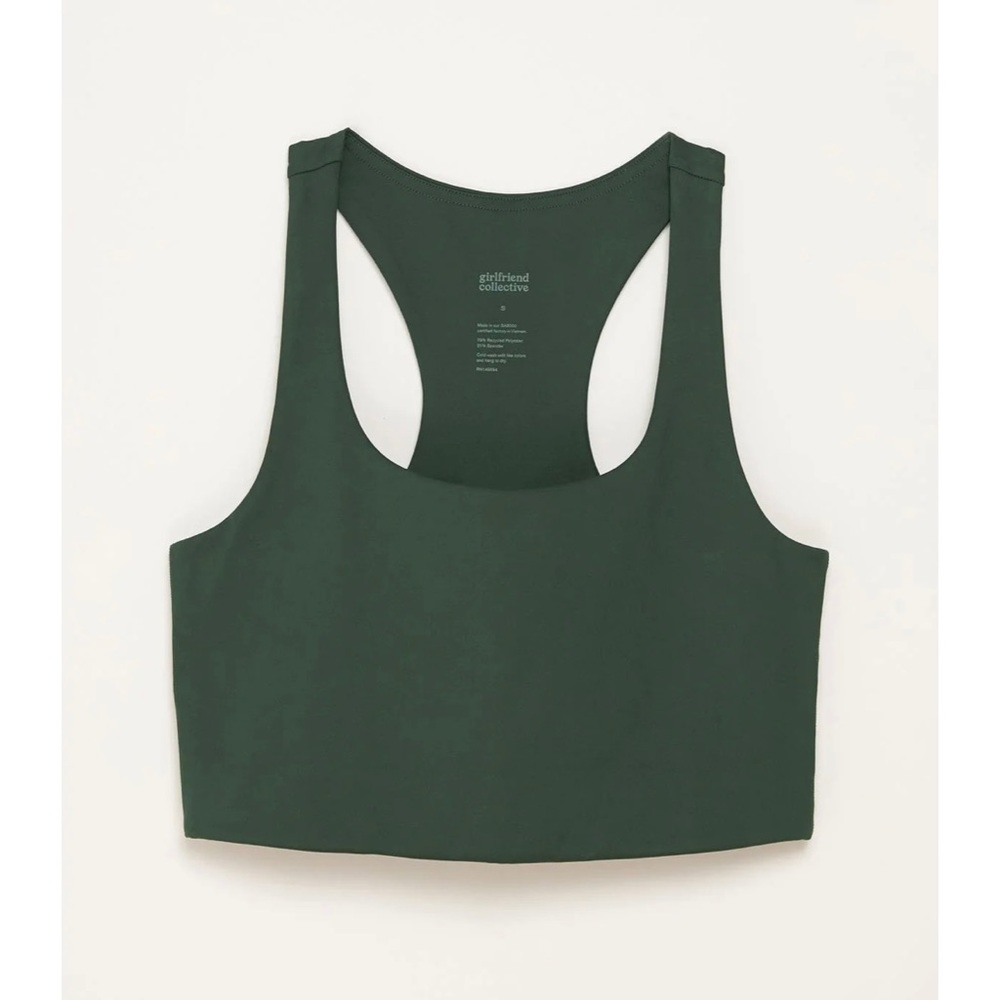 Girlfriend Collective Paloma Racerback Sports Bra in Moss